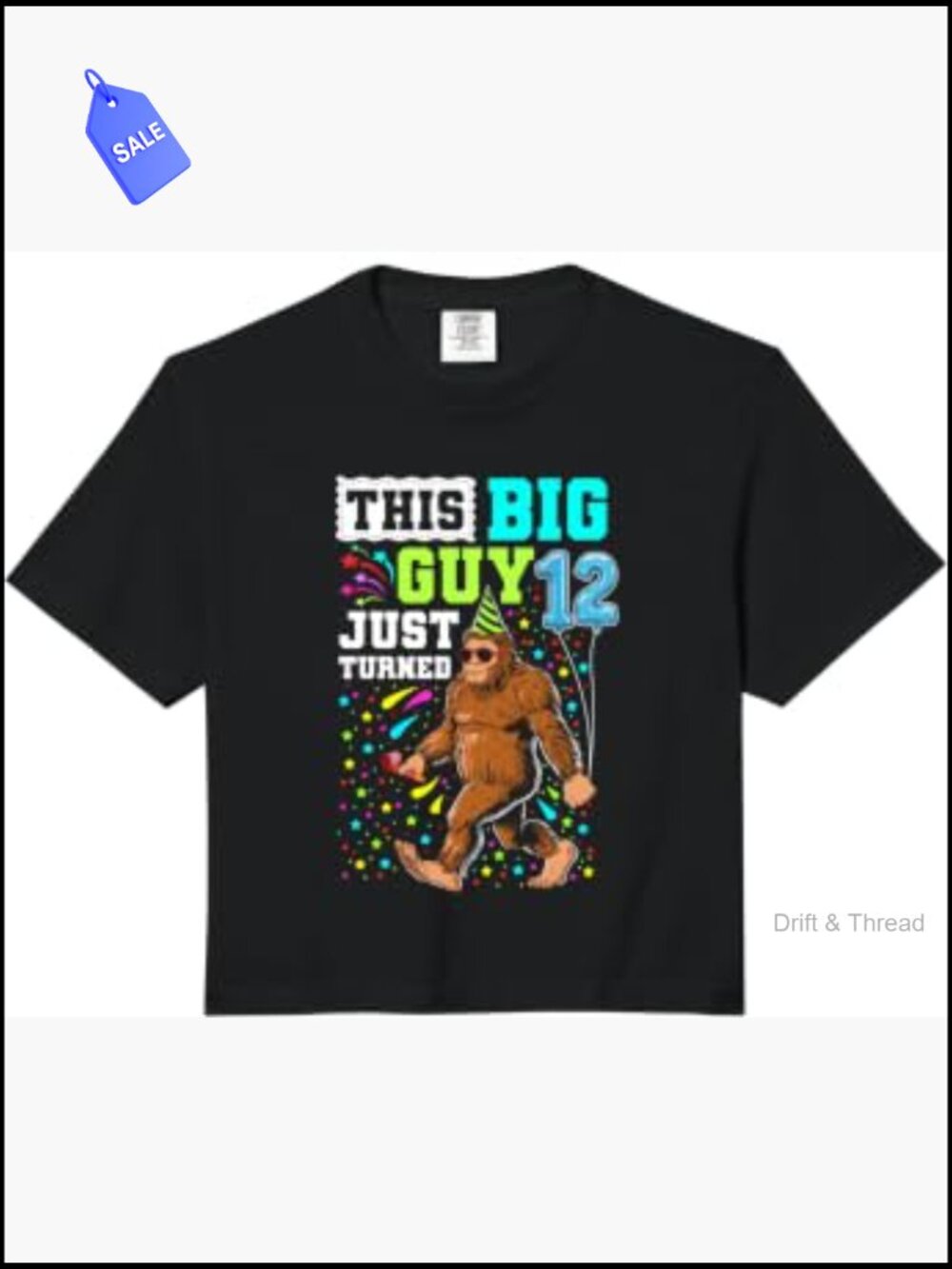Bigfoot 12th Birthday Crop Top Preteen Sasquatch Tee